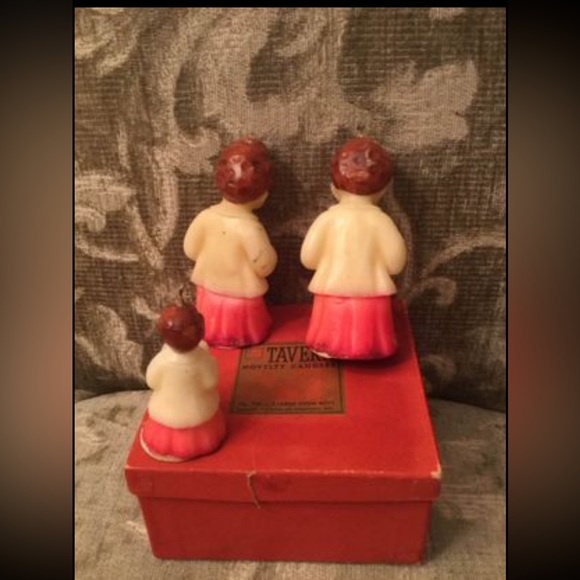 Vtg.1950s Tavern Novelty Candles 2 Large Choir boys in original box+1 baby Bonus - Picture 6 of 7